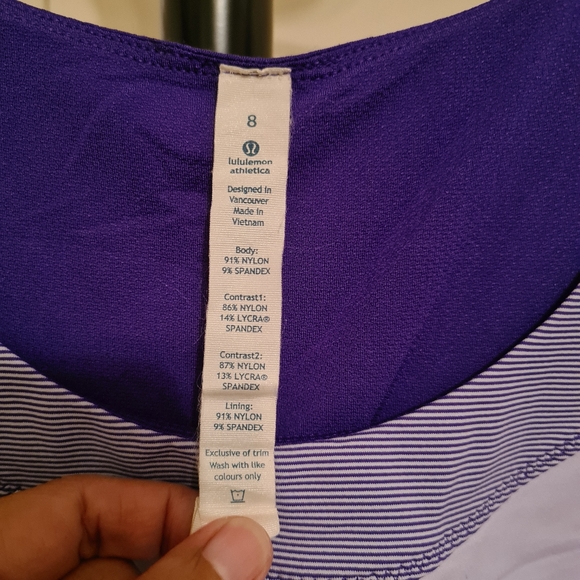 Lululemon CAN 8 AU 12 Purple Violet Tank Muscle Tees | Pillates Zumba Yoga Tops - Picture 2 of 5